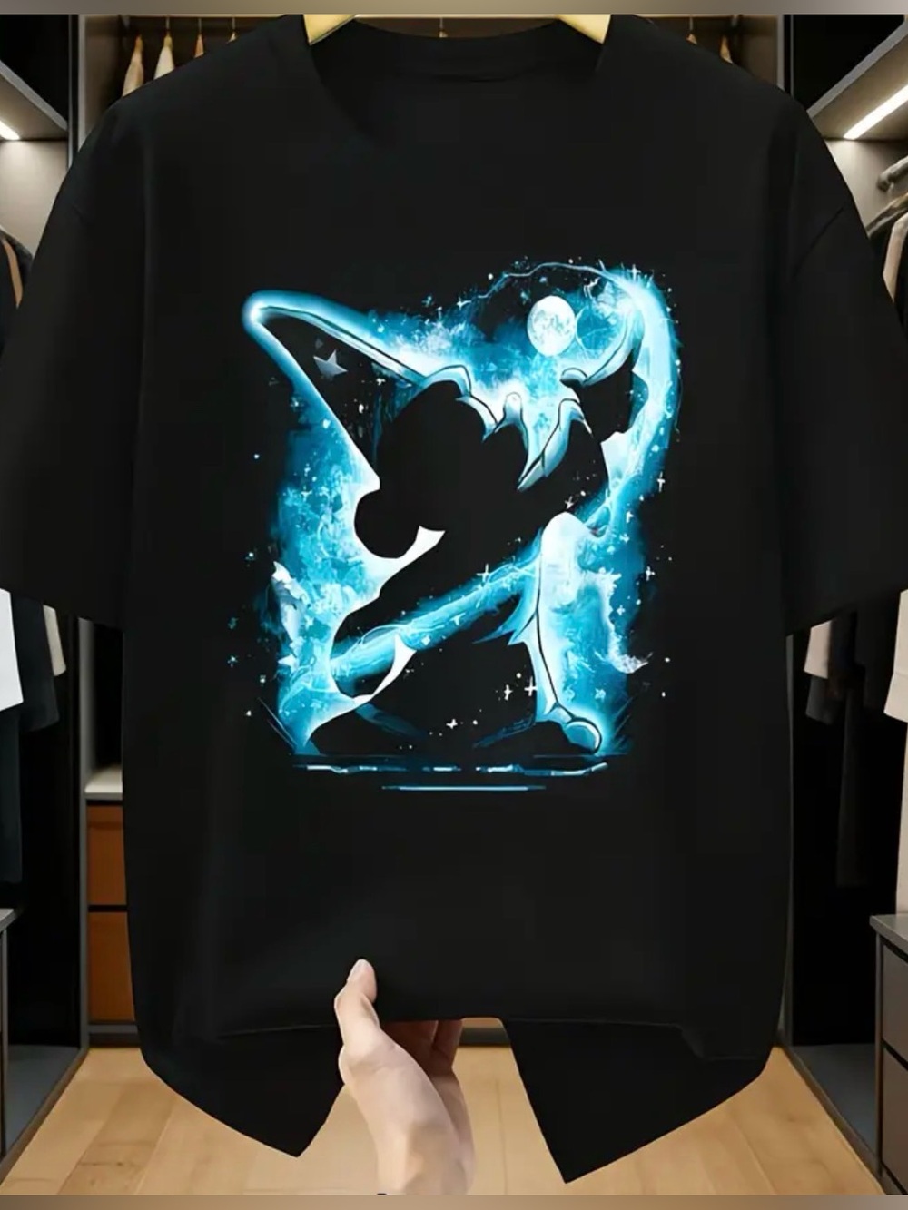NWOT-Sorcerer Mickey Men’s 3XL (46/48) Black Short Sleeve Graphic Tee